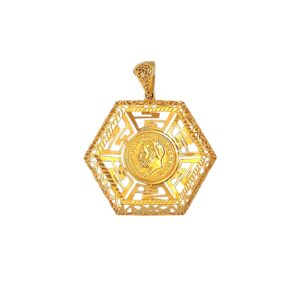 QUATER COIN PENDANT 21k