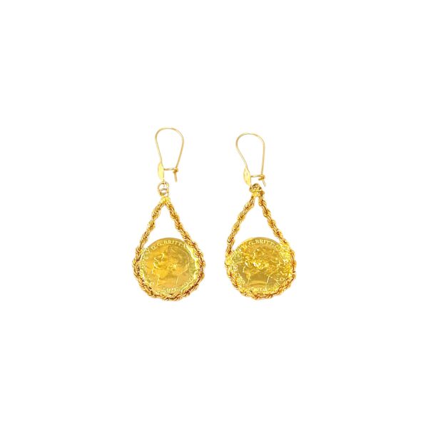COIN EARRINGS 21k