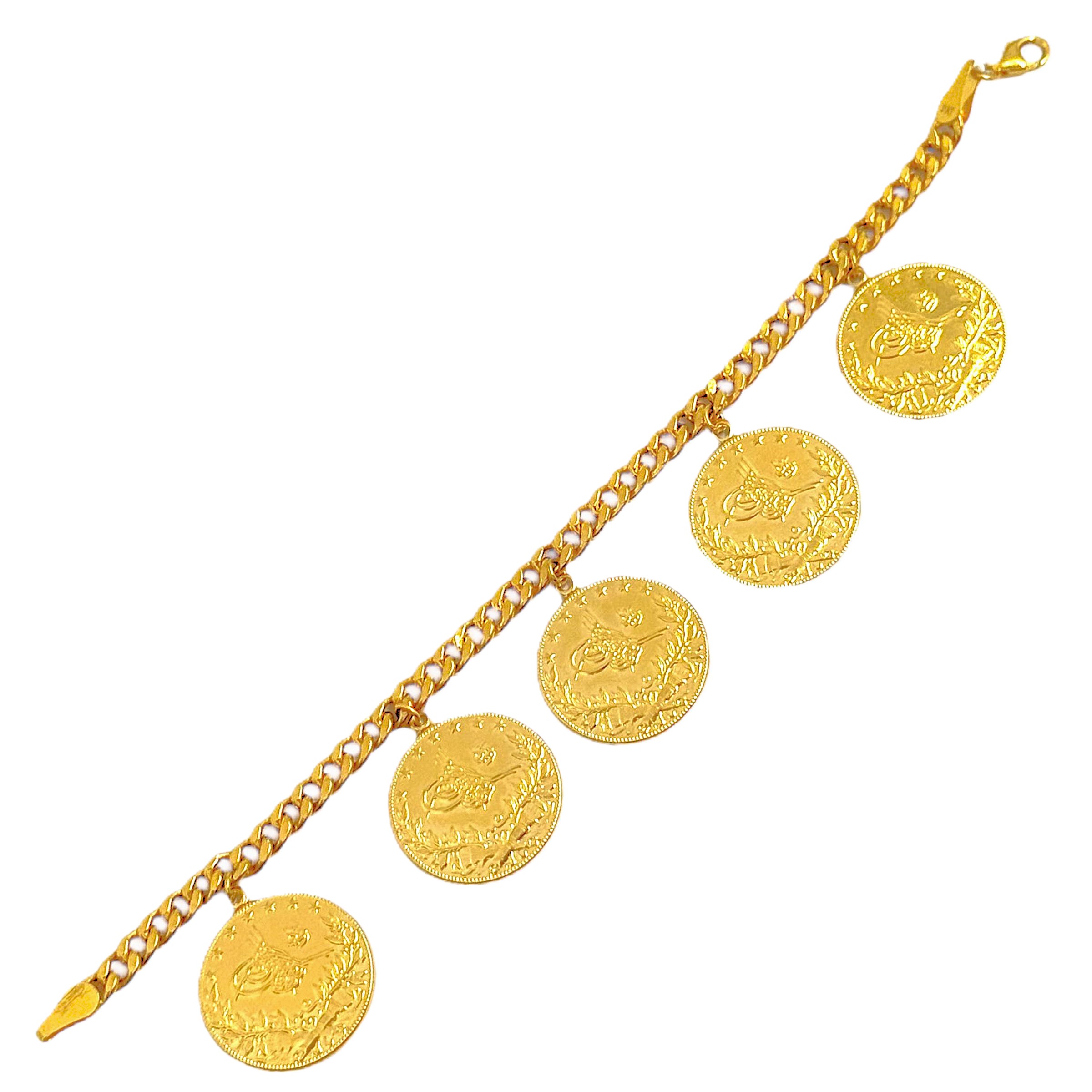 COINS BRACELET 21k