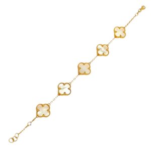 WHITE VAN CLEV BRCELET 21K