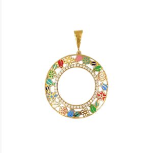 FLOWERS COIN FRAME 21K