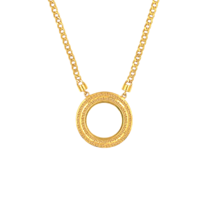 VERSACE COIN NECKLACE 21K