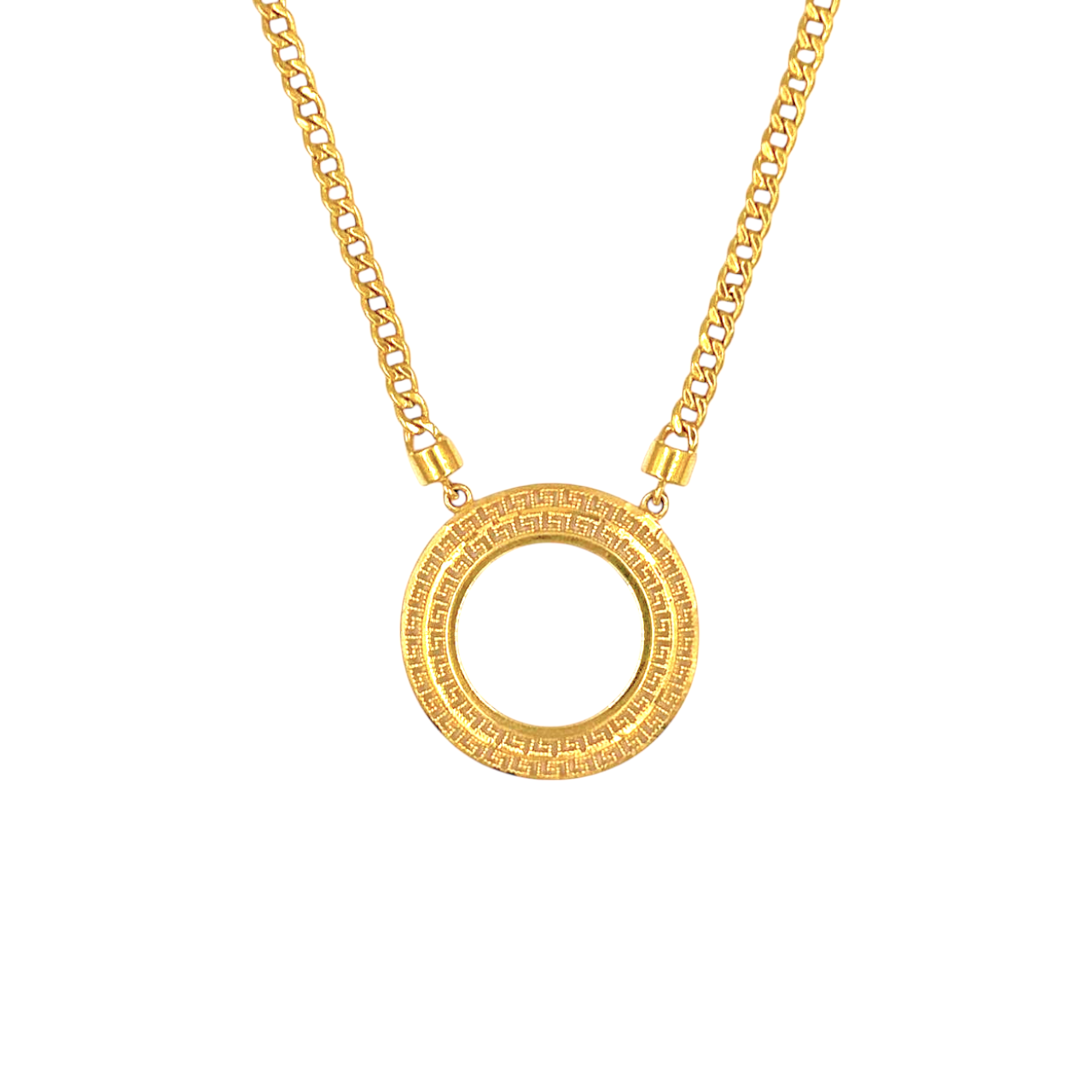 VERSACE COIN NECKLACE 21K