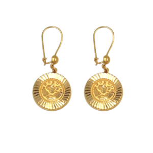 QUARTER COIN EARRING 21K