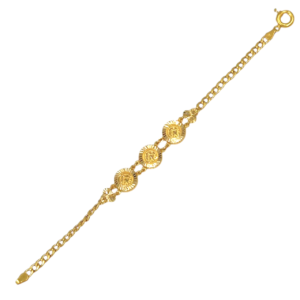 THREE QUARETER COINS BRACELET 21K